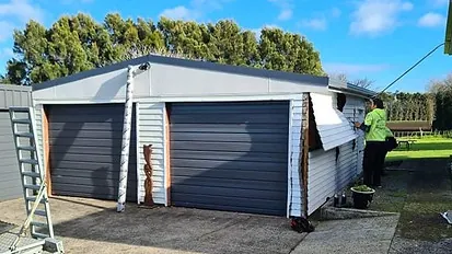Shed before re-clad